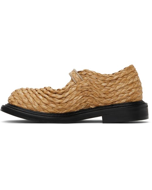 Moschino Black Olivia Raffia Mary Jane Loafers