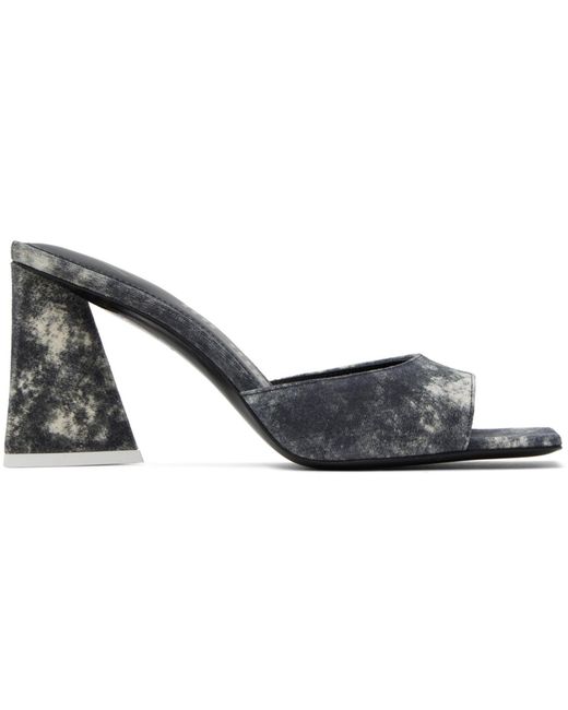 Mules mini devon grises The Attico en coloris Black