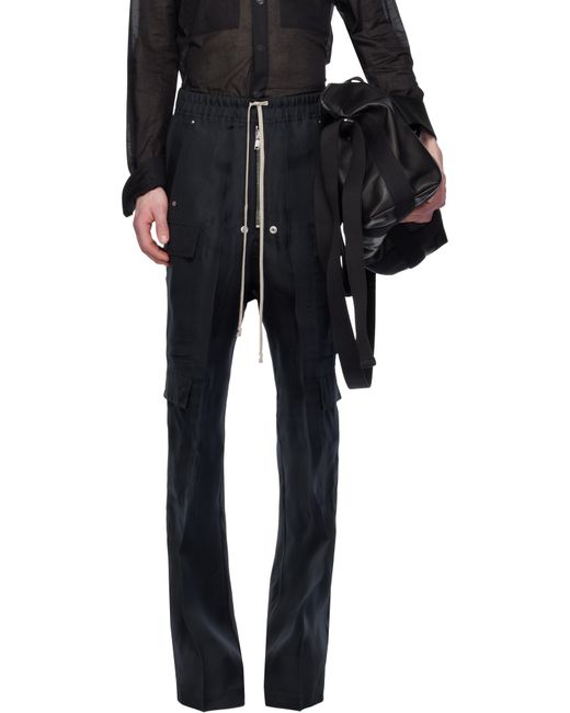 Rick Owens Black Hollywood Cargobelas Cargo Pants for men