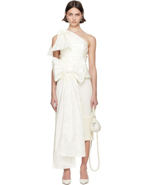 Super Yaya Black Ssense Exclusive Bridal Capsule Beatrice Bow Top