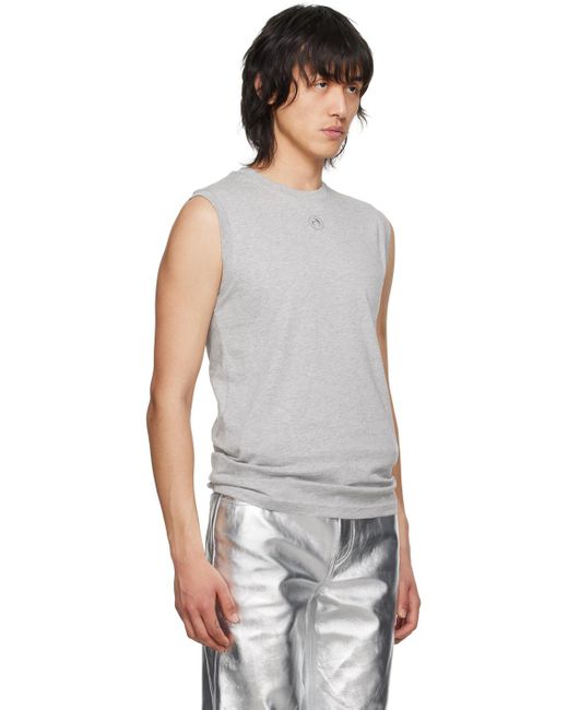 T-shirt sans manches gris MARINE SERRE pour homme en coloris Multicolor