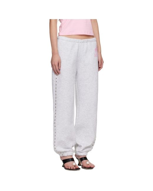Sandy Liang White Lucius Sweatpants