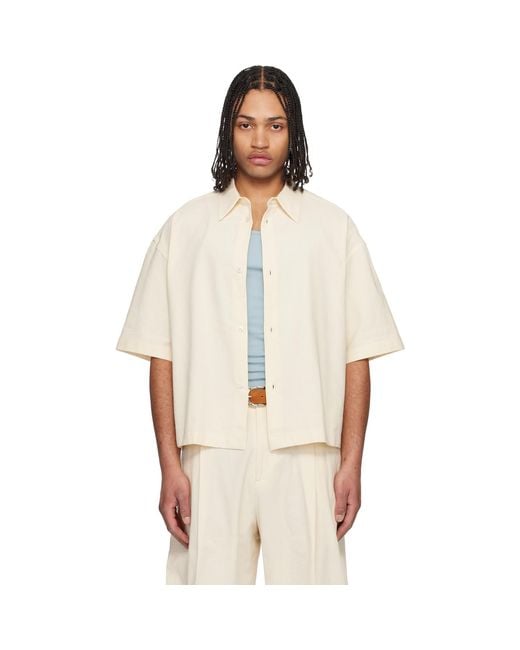 Studio Nicholson White Off- Sanko Shirt for men