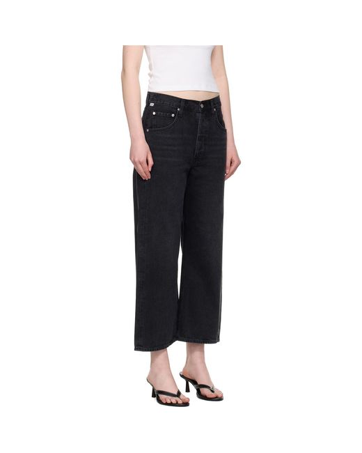 Citizens of Humanity Black Wide Leg Vintage Gaucho Jeans
