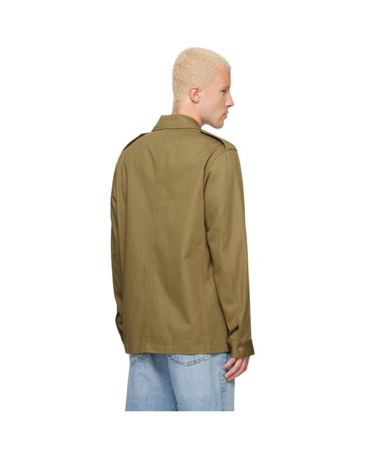 A.P.C. Green Khaki Military-Style Jacket for men