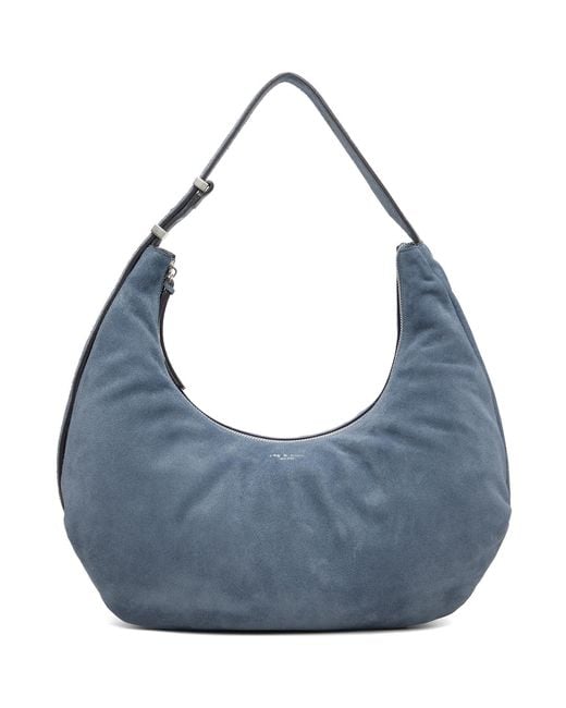 Rag & Bone Blue Hudson Large Suede Bag