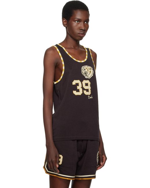 Bode Black Bobcat Singlet Tank Top