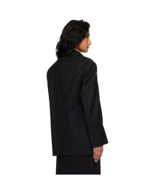 DUNST Black 3 Button Wool Blazer