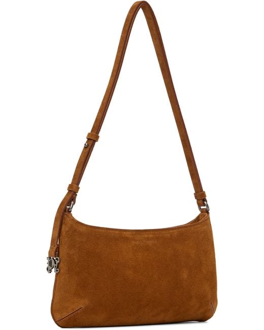 Palm Angels Brown Tan Suede Giorgina Bag