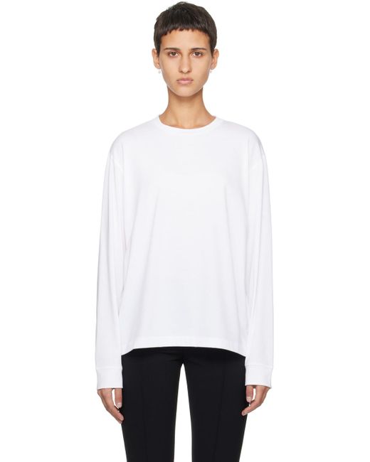 The Row White Ciles R Long Sleeve T-shirt