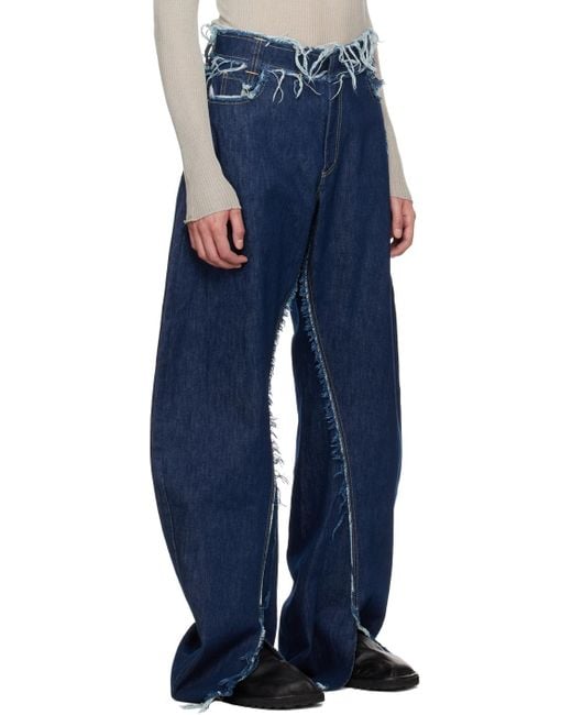 Bianca Saunders Blue Ess Jeans for men