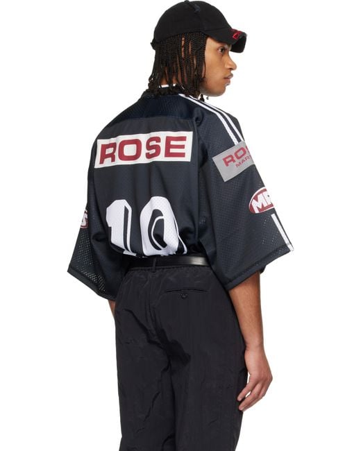 Martine Rose Black Oversized Hockey T-Shirt for men