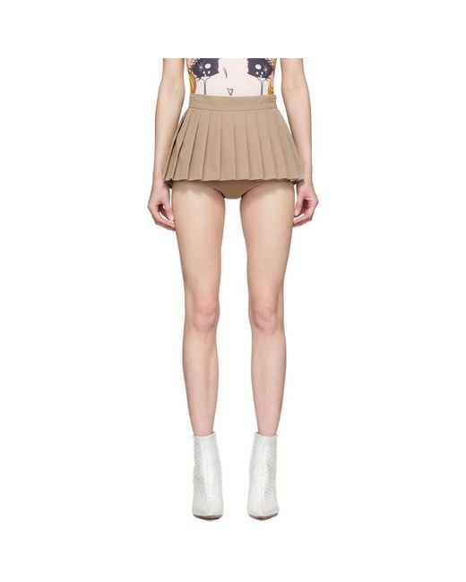 Pushbutton Natural Ssense Exclusive Beige Skirt Shorts