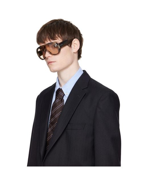 Gucci Black Rectangular Frame Sunglasses for men