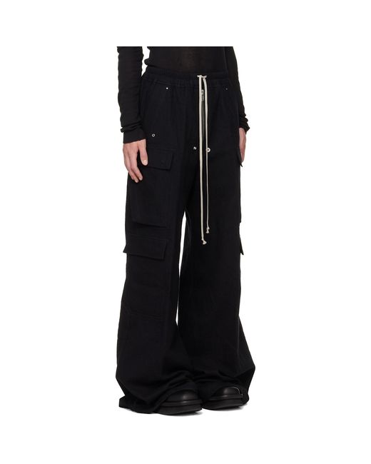 Rick Owens Black Tower Cargobelas Cargo Pants for men