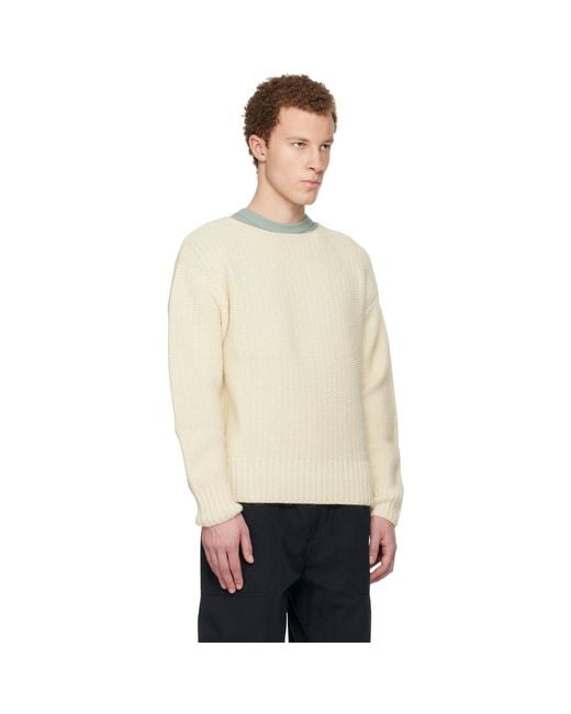 Pull Blanc Cassé En Tricot Visvim pour homme en coloris Natural