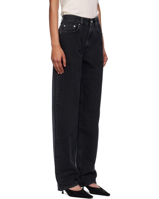 Loulou de Saison Black Samur Lds Straight Leg Jeans