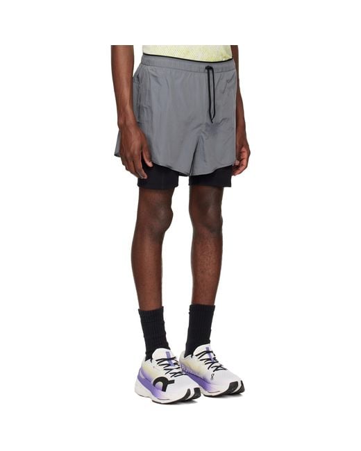 On Shoes Black Performance Volt Running Shorts for men