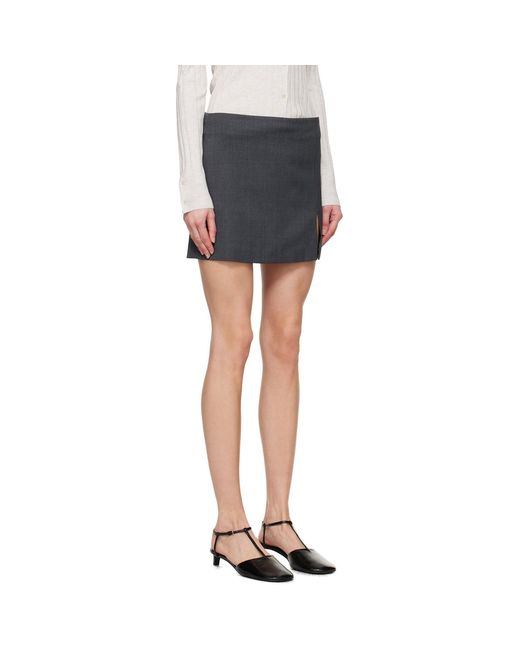 Filippa K Black Tailored Miniskirt
