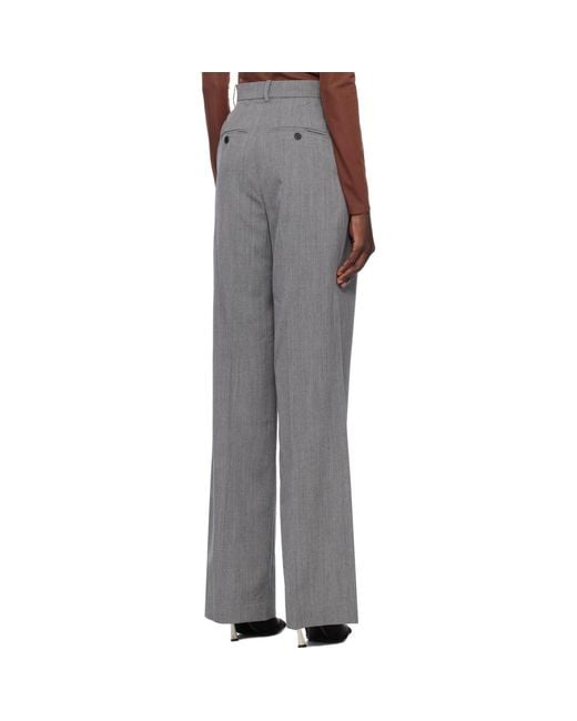 Pushbutton Black Shoulder Puff Trousers