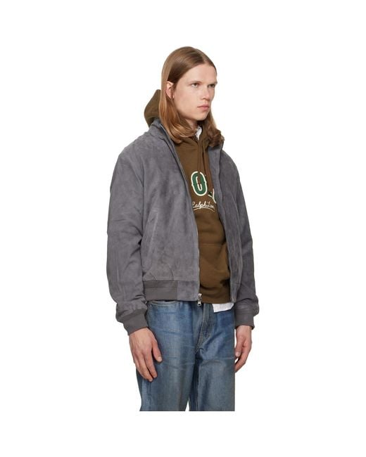 Polo Ralph Lauren Gray 'The Charleton' Suede Jacket for men