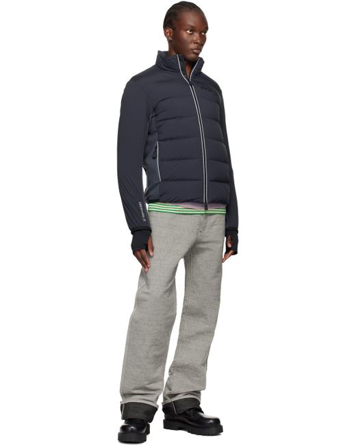 メンズ Moncler グレー Pocol Mid Layer ダウンジャケット Blue