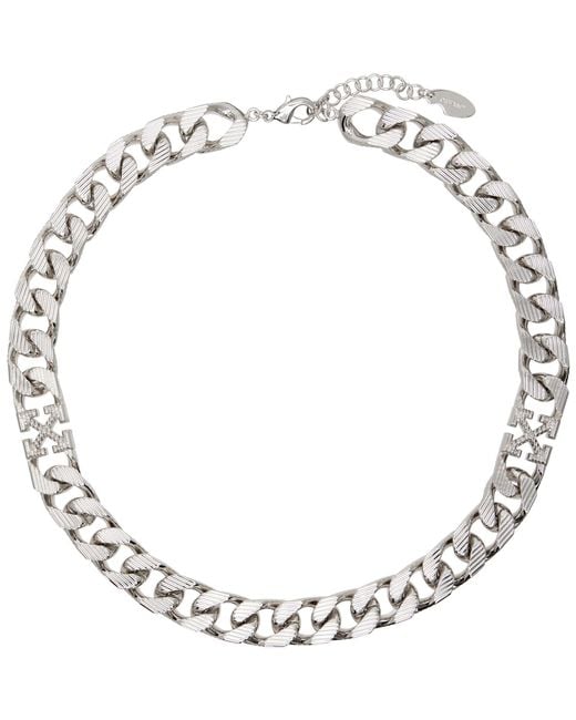 Off-White c/o Virgil Abloh Metallic Arrow Chain Textured Necklace for men