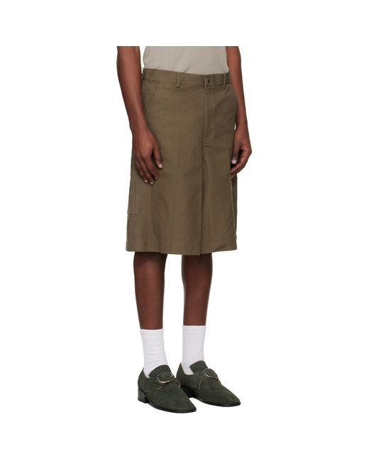 Toga Virilis Multicolor Khaki Canvas Shorts for men
