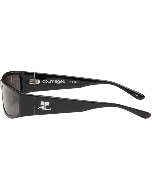 Courreges Black Techno Sunglasses