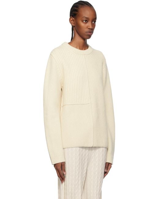Totême  Natural Toteme Off-white Multi-rib Sweater