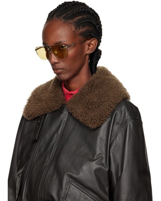メンズ Jacquemus シルバー La Croisière 'The Aviador' サングラス Black