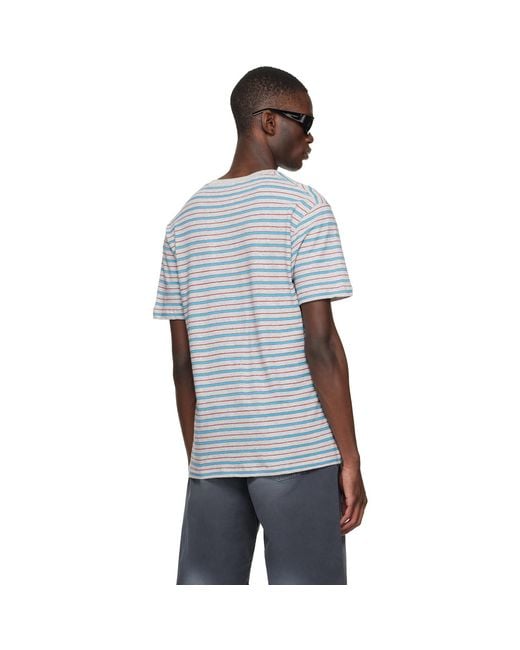Stockholm Surfboard Club Black Striped T-Shirt for men