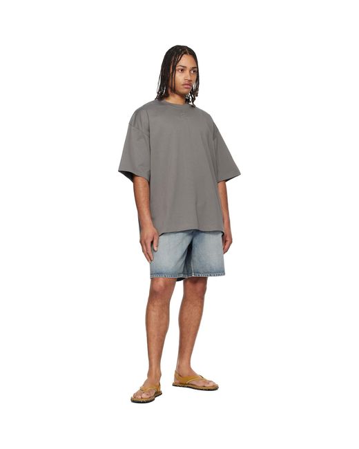 Wooyoungmi Blue One Tuck Denim Shorts for men
