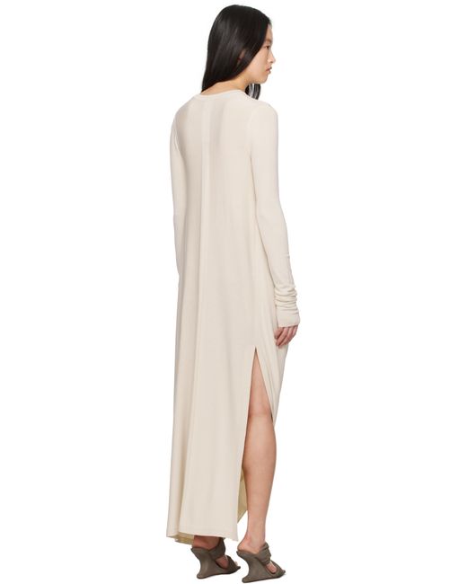 Robe Midi Blanc Cassé À Effet Drapé Rick Owens en coloris Black
