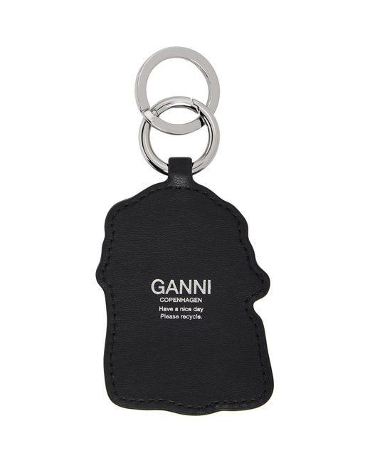 Ganni Red Joy Dog Bow Keychain