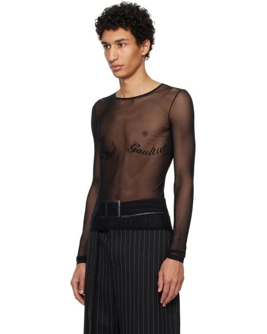 Jean Paul Gaultier Black 'The Long Sleeve T-Shirt for men