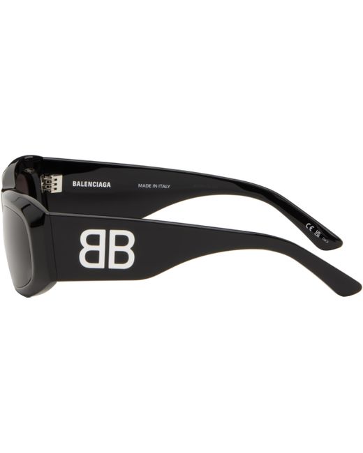 メンズ Balenciaga ブラック Signature Square Af サングラス Black