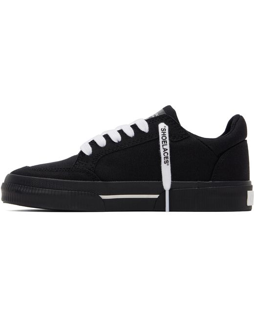 Off-White c/o Virgil Abloh Black Vulcanized Low Canvas Sneakers