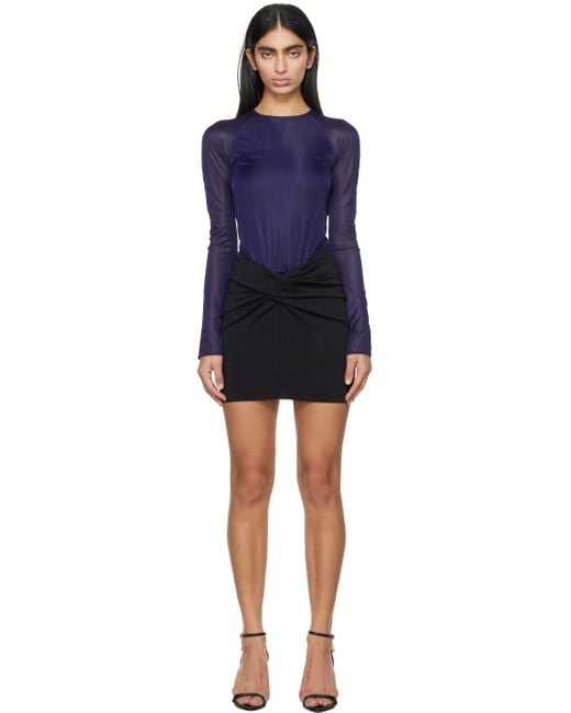 16Arlington Blue & Black Tevra Minidress