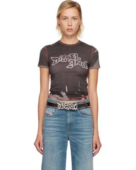 DIESEL Black T-Grafi T-Shirt