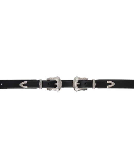 Toga Virilis Double Buckle Belt in Black for Men | Lyst
