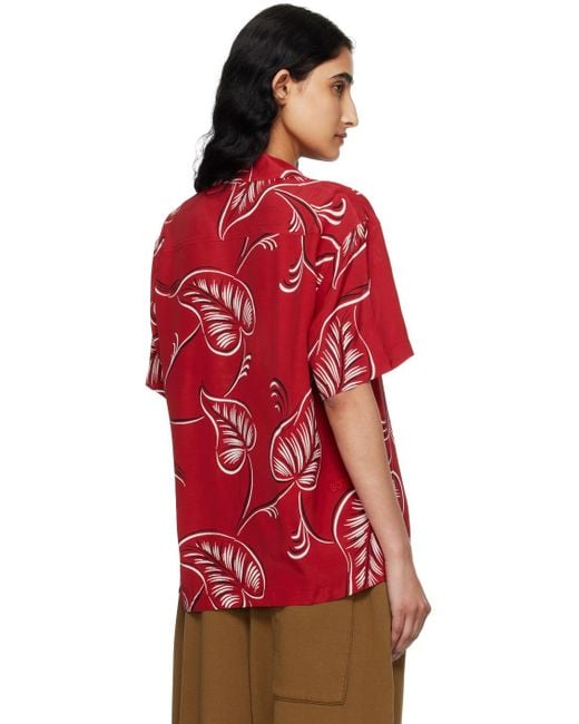Bode Red Creeping Begonia Shirt