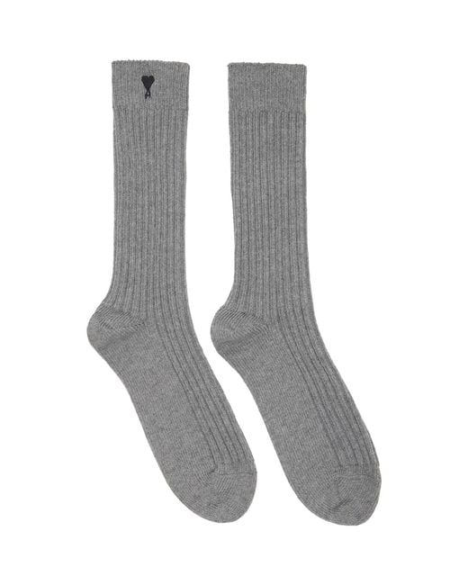 AMI Black Three-Pack Ami De Coeur Socks for men