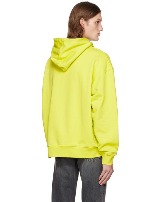 FRAME Yellow Printed Hoodie for men