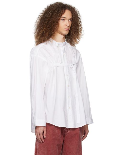 Chemise blanche à pattes coulissantes R13 pour homme en coloris White