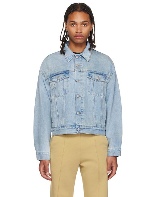 MM6 by Maison Martin Margiela Blue Cropped Denim Jacket for Men Lyst