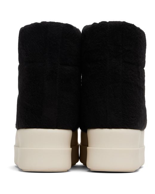 Rick Owens Black Concordians Mega Bumper Low Lunar Boots
