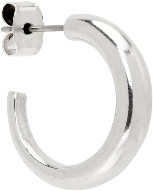 Isabel Marant Metallic Silver Ring Man Single Earring for men