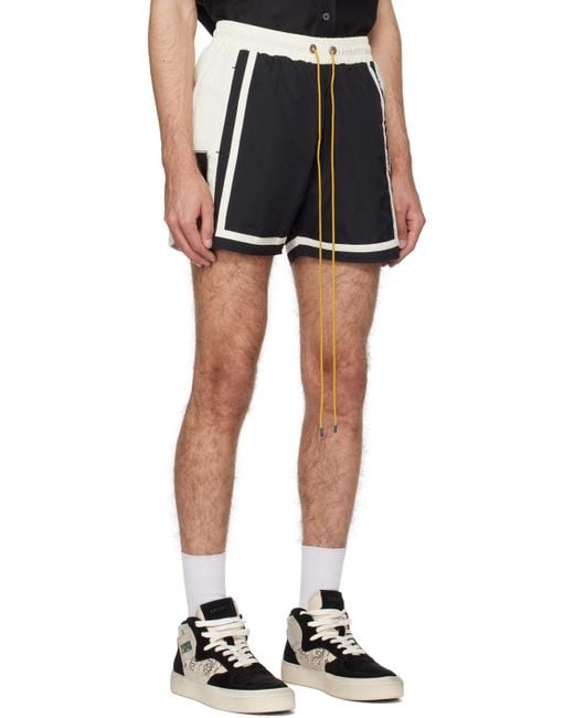 Rhude Black & Off-white Moonlight Shorts for men