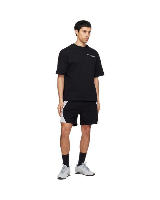 Casablanca Black Colourblock Sweat Shorts for men